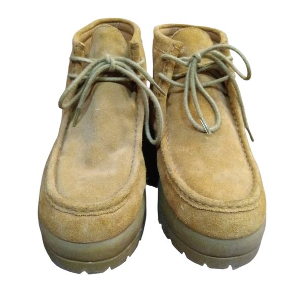 SAO Stacy Adams Beige Chukka Suede Ankle Boots Youth Size 5M New No Tags - Picture 2 of 4